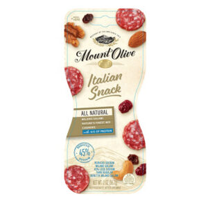 Mount Olive Snack Pack/milano salami,/nature's finest mix/cashews